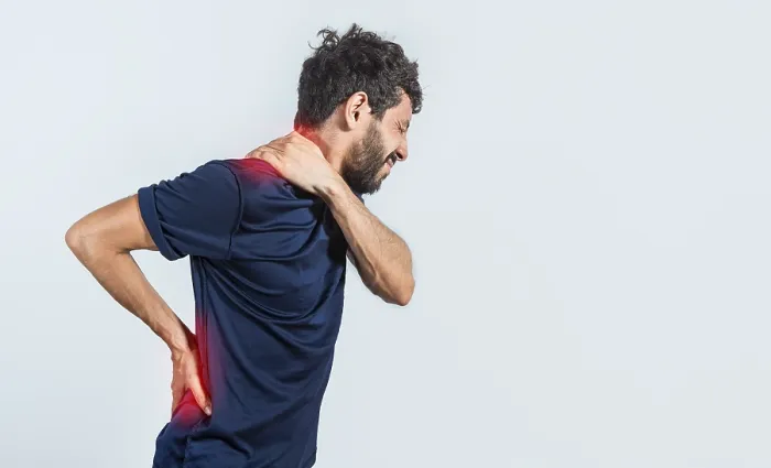 Framed Print : Man with Spine and Shoulder Problems Print Framed Print : Man with Spine and Shoulder Problems Print