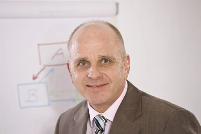 Framed Print : Manager Standing in Front of a Flip Chart Print Framed Print : Manager Standing in Front of a Flip Chart Print