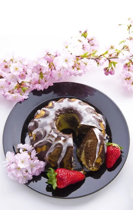 Framed Print : Marble Cake with Cherries Print Framed Print : Marble Cake with Cherries Print