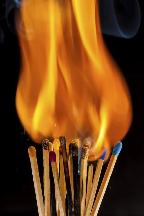 Framed Print : Several matches are lit at the same time Print Framed Print : Several matches are lit at the same time Print