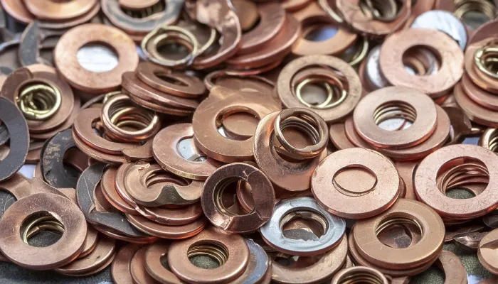 Framed Print : Copper Washers Print Framed Print : Copper Washers Print