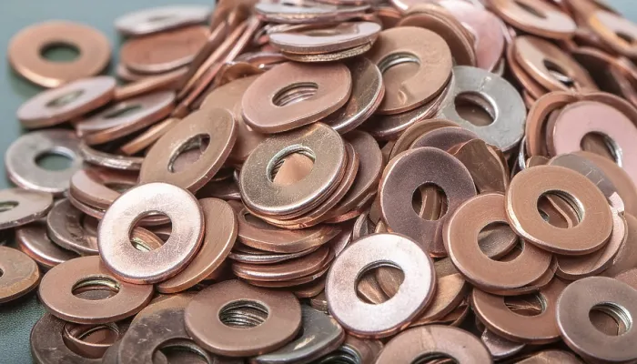 Framed Print : Copper Washers Print