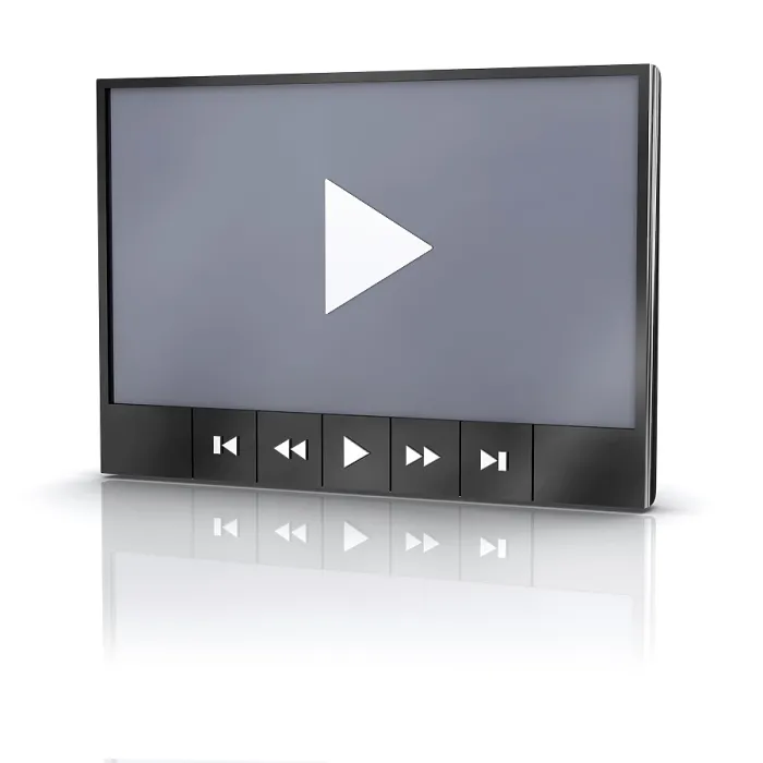 Framed Print : Media Video Player Print with Reflection Framed Print : Media Video Player Print with Reflection