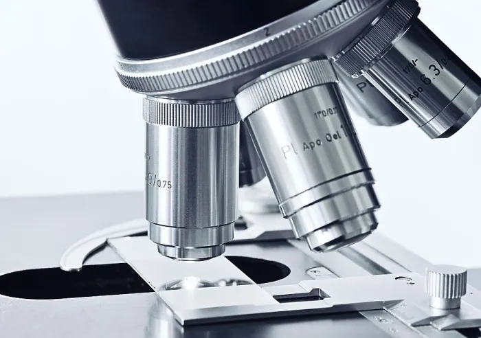 Framed Print : Microscope Print: Close-up of Objective Lenses
