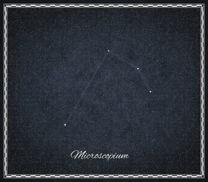 Framed Print : Microscopium Star Constellation Print Framed Print : Microscopium Star Constellation Print