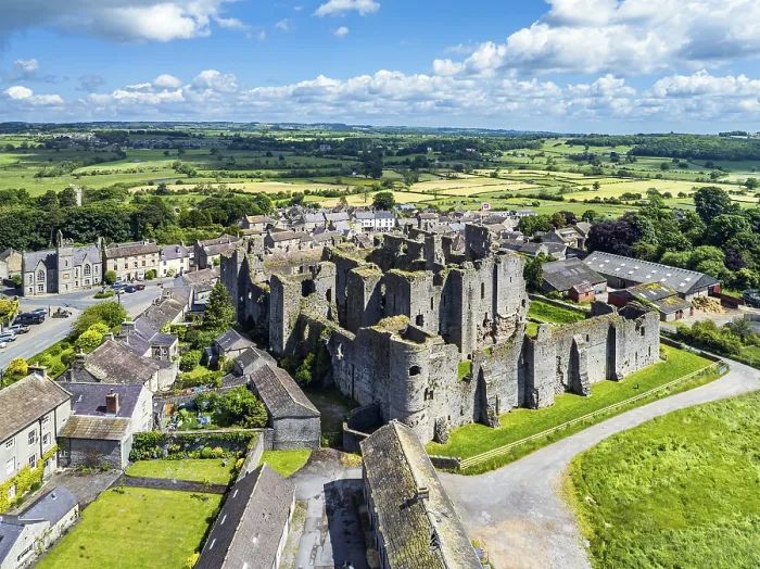 Framed Print : Middleham Castle Drone Print, North Yorkshire, England Framed Print : Middleham Castle Drone Print, North Yorkshire, England