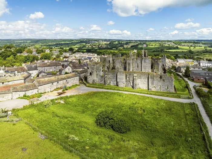 Framed Print : Middleham Castle Drone Print, North Yorkshire, England Framed Print : Middleham Castle Drone Print, North Yorkshire, England