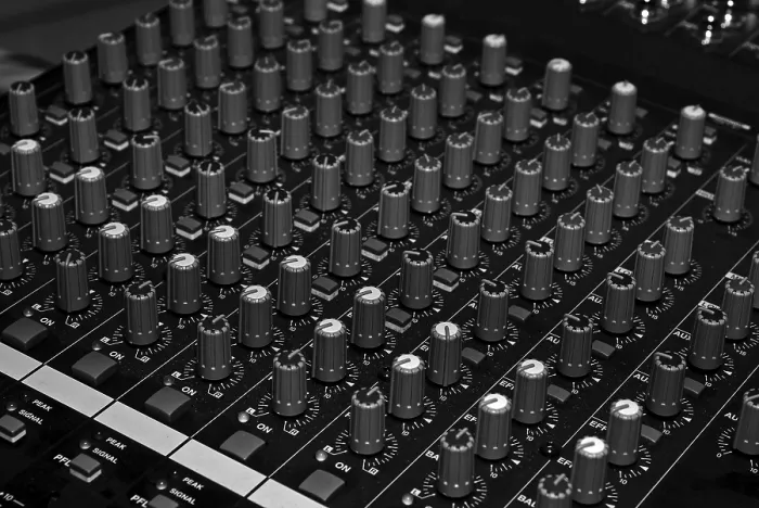 Framed Print : Mixing Console Print - Studio Equipment