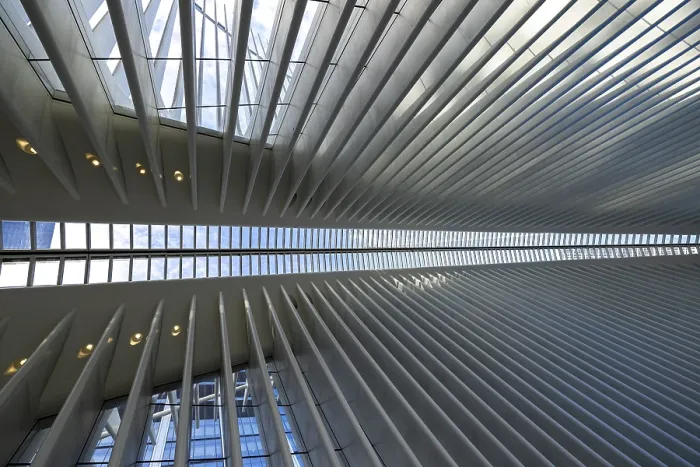 Framed Print : Modern New York Interior Print: Light and Linear Patterns Framed Print : Modern New York Interior Print: Light and Linear Patterns