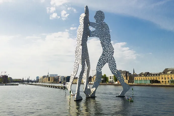 Framed Print : Molecule Man Print on Berlin Spree River, Germany Framed Print : Molecule Man Print on Berlin Spree River, Germany