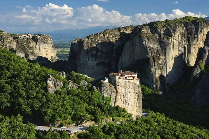 Framed Print : Meteora Sunset: Rousanou and St Stephen Monasteries Print Framed Print : Meteora Sunset: Rousanou and St Stephen Monasteries Print