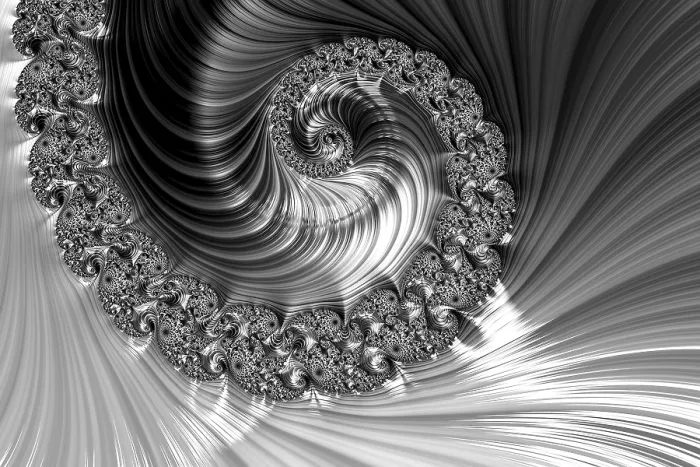 Framed Print : Monochrome Spiral Print - Digital Art Image Framed Print : Monochrome Spiral Print - Digital Art Image