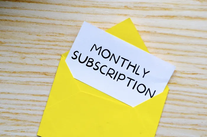 Framed Print : Yellow Envelope with Monthly Subscription Print Framed Print : Yellow Envelope with Monthly Subscription Print