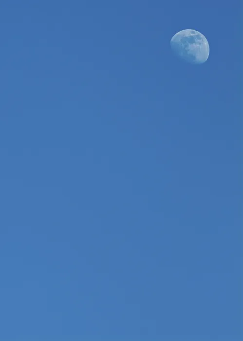 Framed Print : Moon in a Blue Sky Print Framed Print : Moon in a Blue Sky Print