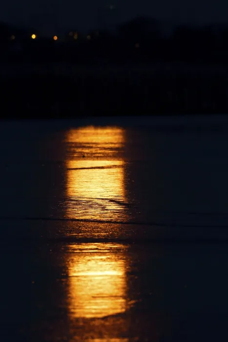 Framed Print : Full Moon Reflected in Ice Print, Germany Framed Print : Full Moon Reflected in Ice Print, Germany