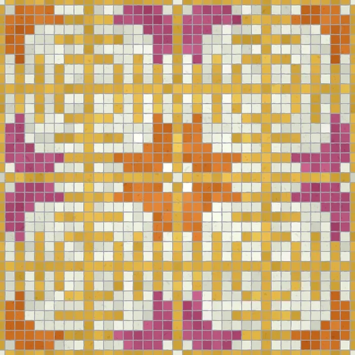 Framed Print : Mosaic Tiles Seamless Print Background