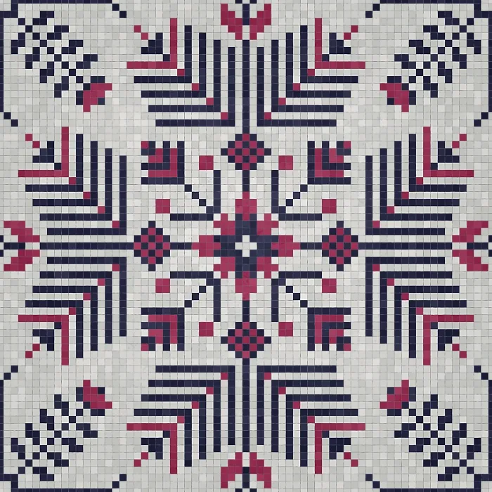 Framed Print : Mosaic Tiles Print, Seamless Vector Pattern