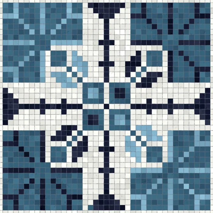 Framed Print : Mosaic Tiles Print, Seamless Vector Pattern
