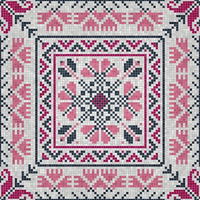 Framed Print : Mosaic Tiles Print: Seamless Vector Pattern Framed Print : Mosaic Tiles Print: Seamless Vector Pattern