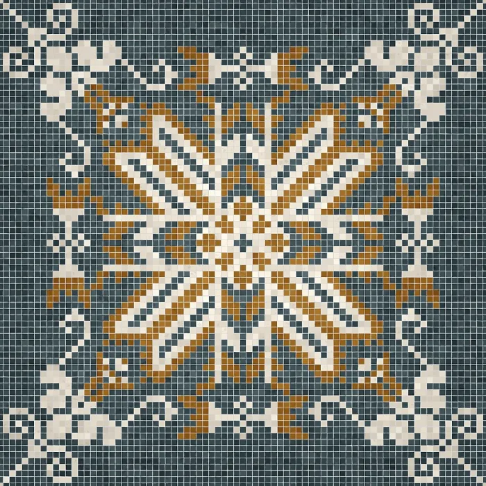 Framed Print : Mosaic Tiles Print Background
