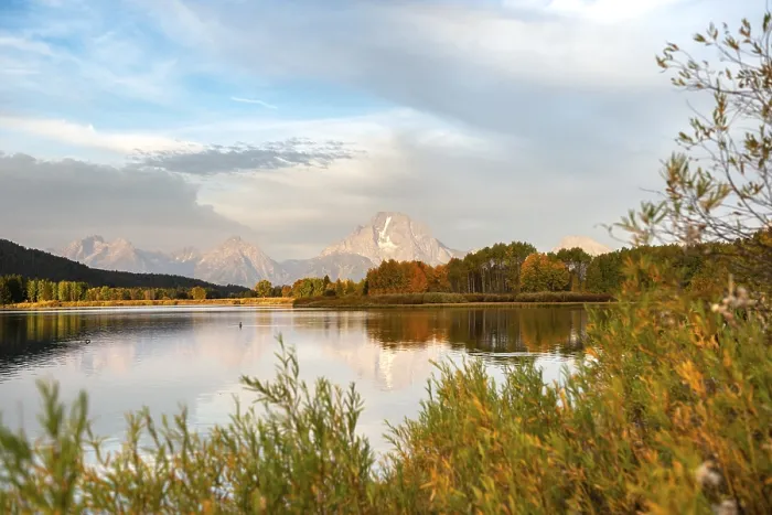 Framed Print : Mount Moran Print, Oxbow Bend Autumn Scene