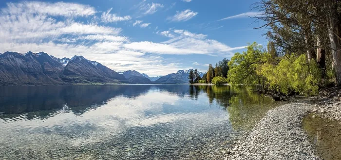 Framed Print : Mountains Reflected in Lake Wakatipu Print Framed Print : Mountains Reflected in Lake Wakatipu Print
