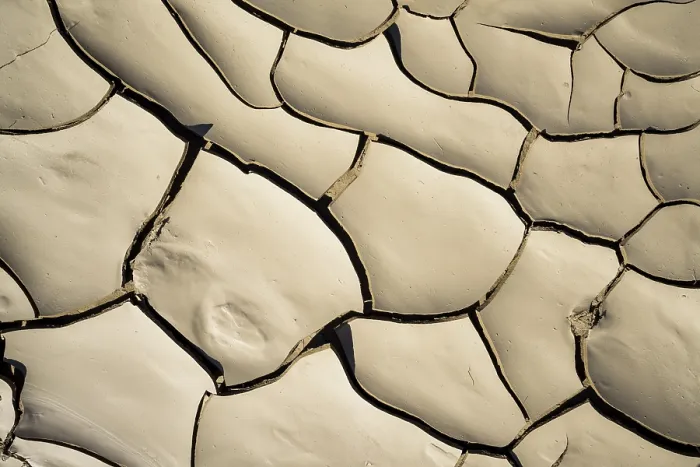 Framed Print : Mud Patterns in Dry River Bed Print, Swakop River, Namibia