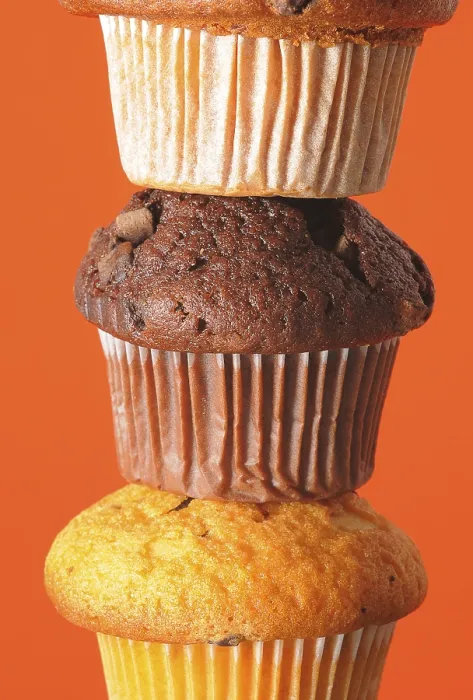 Framed Print : Three Muffins, Stacked Print Framed Print : Three Muffins, Stacked Print