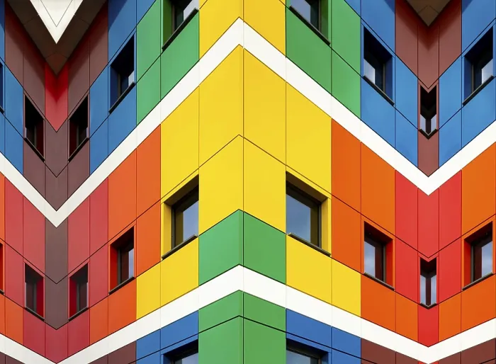 Framed Print : Multi-Colored Facades Print, Carabanchel, Madrid