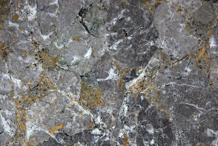 Framed Print : Multi-coloured Granite Print - Grey, White & Orange Elements Framed Print : Multi-coloured Granite Print - Grey, White & Orange Elements