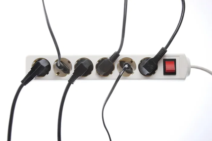 Framed Print : Multiple Outlet Strip Print - Electrical Device Connection Framed Print : Multiple Outlet Strip Print - Electrical Device Connection