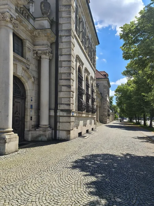 Framed Print : Munich Cobblestone Street Print Framed Print : Munich Cobblestone Street Print