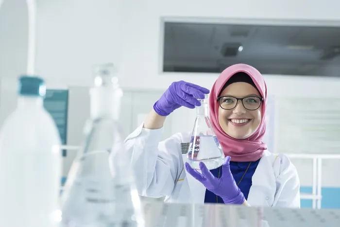 Framed Print : Muslim Lab Worker Analysis Print