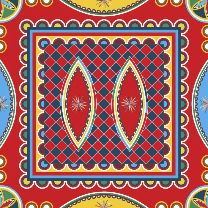 Framed Print : Najdi Style Vector Seamless Pattern Print Framed Print : Najdi Style Vector Seamless Pattern Print