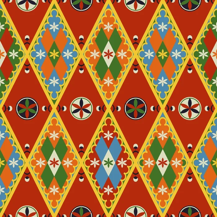 Framed Print : Najdi Style Vector Seamless Pattern Print Framed Print : Najdi Style Vector Seamless Pattern Print