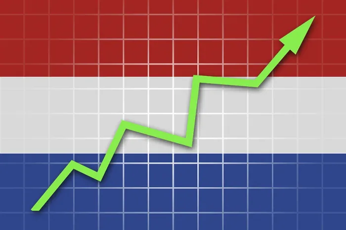 Framed Print : The Netherlands Flag and Arrow Graph Print Framed Print : The Netherlands Flag and Arrow Graph Print