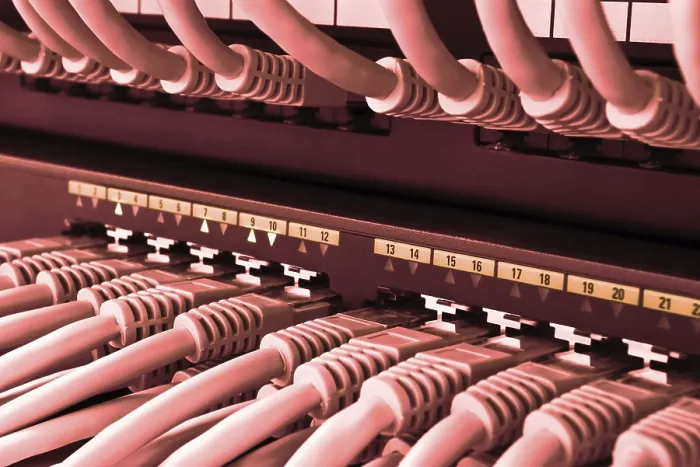 Framed Print : Network LAN Patch Panel Print Framed Print : Network LAN Patch Panel Print