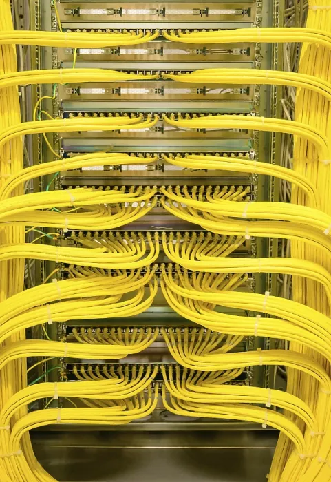 Framed Print : Data Center Network Switch with RJ45 Cable Print Framed Print : Data Center Network Switch with RJ45 Cable Print