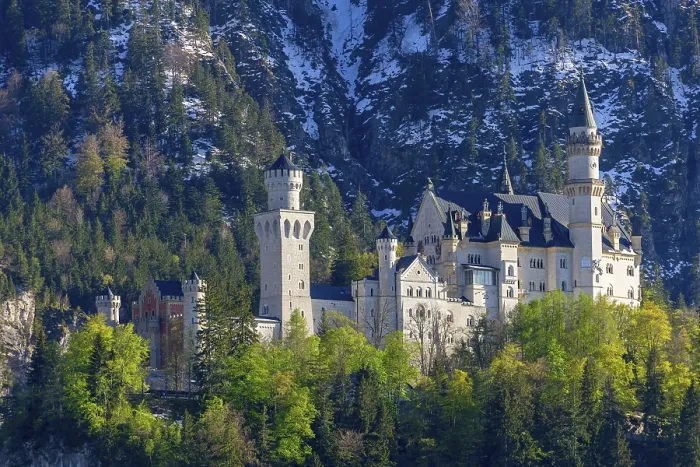 Framed Print : Neuschwanstein Castle Spring Print, Bavaria, Germany Framed Print : Neuschwanstein Castle Spring Print, Bavaria, Germany