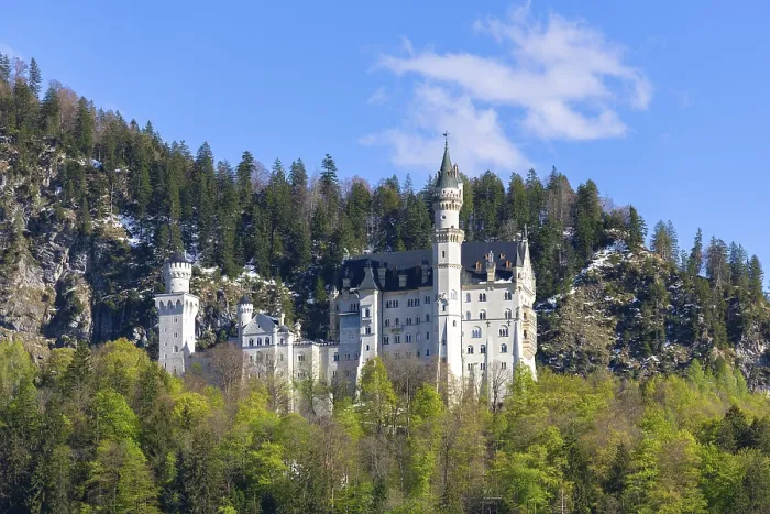 Framed Print : Neuschwanstein Castle Print in Spring, Bavaria, Germany Framed Print : Neuschwanstein Castle Print in Spring, Bavaria, Germany