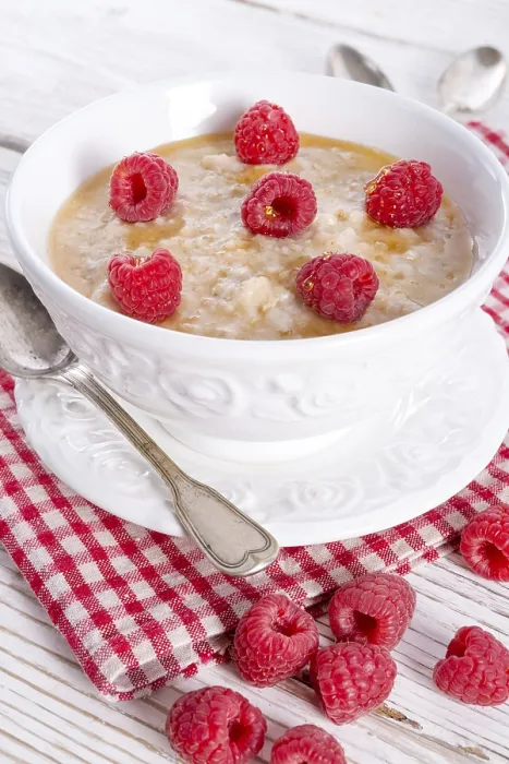 Framed Print : Oatmeal with Fresh Raspberry Print Framed Print : Oatmeal with Fresh Raspberry Print