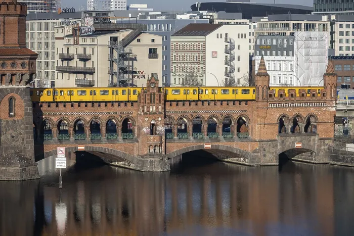 Framed Print : Oberbaum Bridge Print over the Spree River, Berlin Framed Print : Oberbaum Bridge Print over the Spree River, Berlin