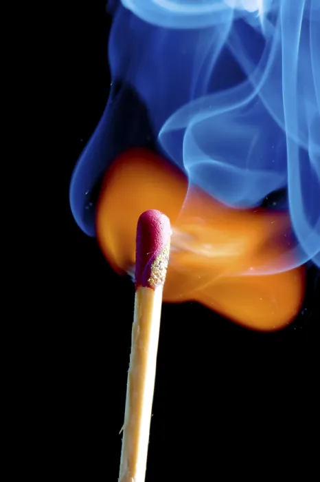 Framed Print : Object on black - match with smoke Print Framed Print : Object on black - match with smoke Print