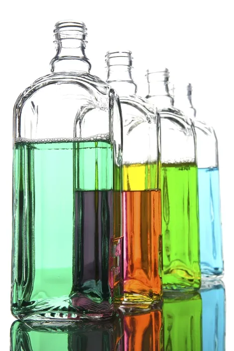 Framed Print : Object on white - Print of Bottle with liquid Framed Print : Object on white - Print of Bottle with liquid