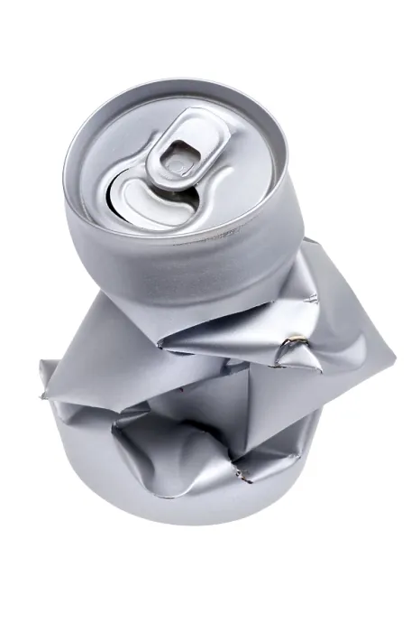 Framed Print : Crumpled Beverage Can Print on White Framed Print : Crumpled Beverage Can Print on White
