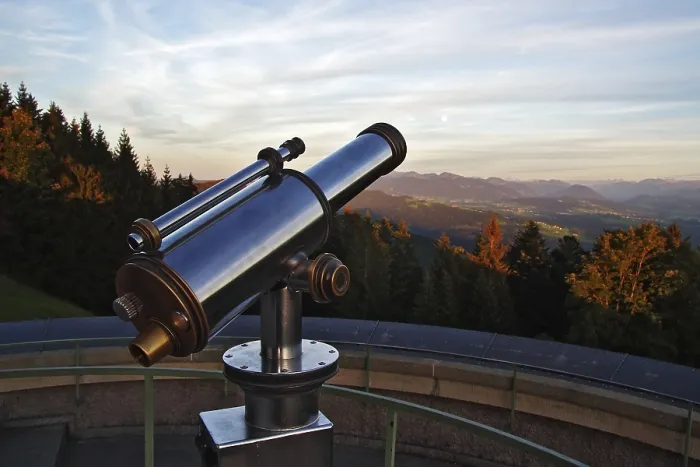 Framed Print : Observation Telescope Print: Bregenzerwald Panorama Framed Print : Observation Telescope Print: Bregenzerwald Panorama