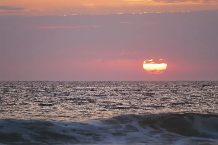 Framed Print : Ocean Waves at Sunset Print Framed Print : Ocean Waves at Sunset Print