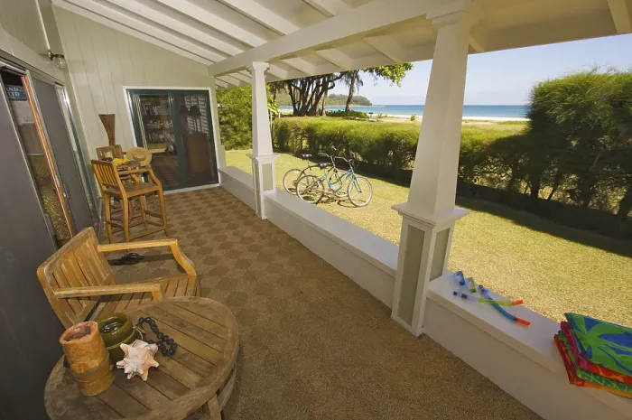 Framed Print : Oceanfront Lanai and View Print Framed Print : Oceanfront Lanai and View Print