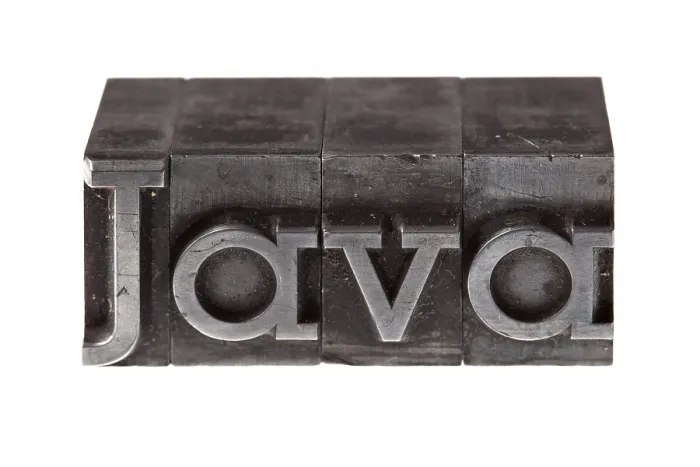 Framed Print : Old Lead Letters Forming the Word 'Java' Print Framed Print : Old Lead Letters Forming the Word 'Java' Print