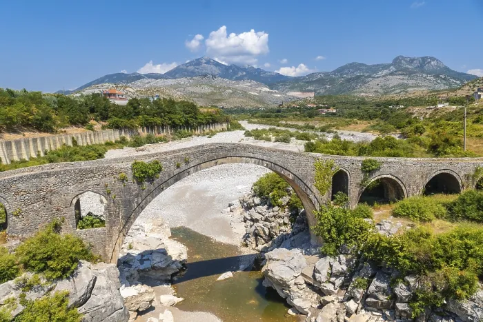 Framed Print : The Old Mes bridge near Shkoder, Albania Print Framed Print : The Old Mes bridge near Shkoder, Albania Print